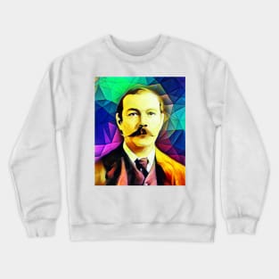 Arthur Conan Doyle Colourful Portrait | Arthur Conan Doyle Artwork 6 Crewneck Sweatshirt